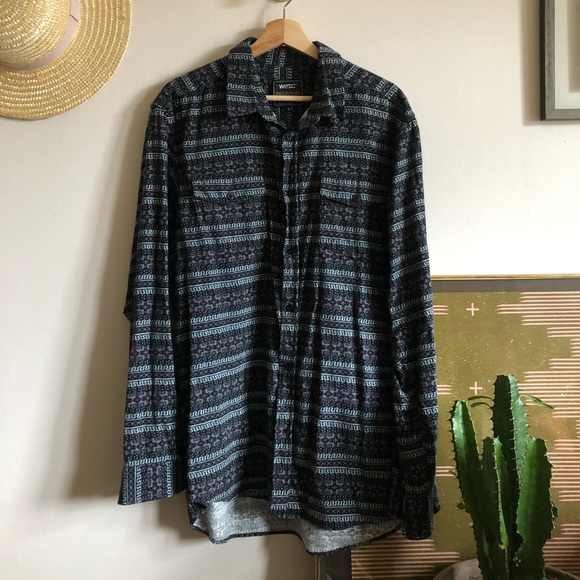 Vintage WeSC Fleece Button Down Shirt - Picture 1 of 4